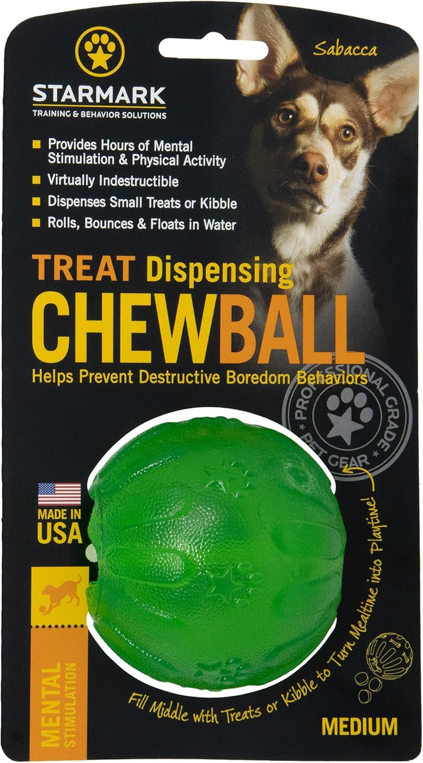 Starmark Treat Dispensing Chew Ball for Dog, Medium image number 4