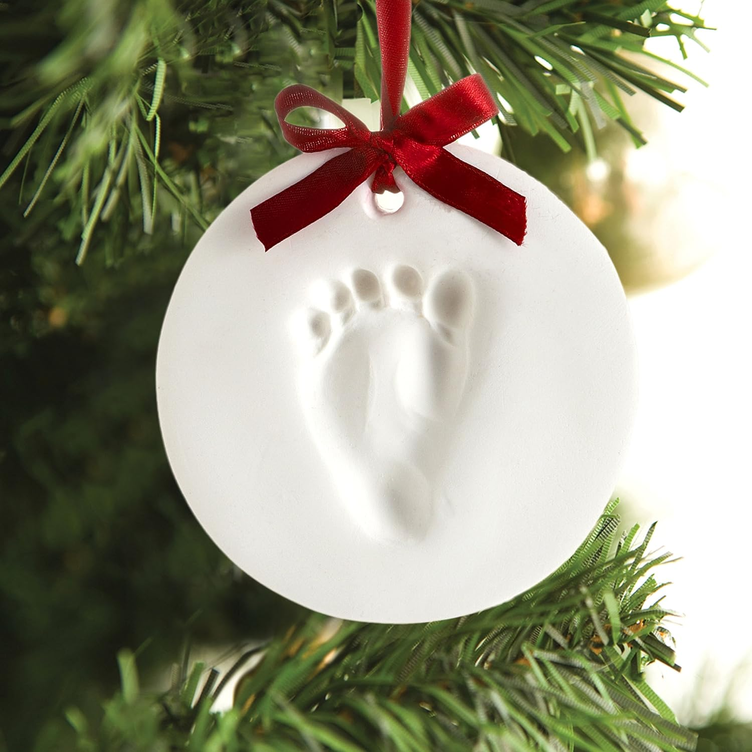 Tiny Ideas Baby'S Handprint or Footprint Christmas Ornament, Easy No-Bake Keepsake Kit, Creative New and Expecting Parents, Clay image number 1