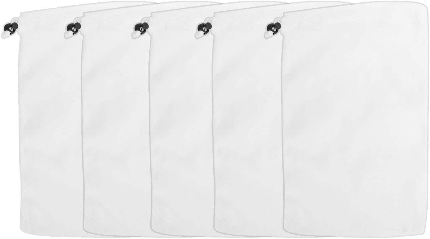 Mesh Bag for Pool Vacuum, Pool Vacuum Net Bag | 5 Leaf Terminator Supplies | Vacuum Pool Cleaner Bag Gulper with Locking Cord for Aquarium image number 4