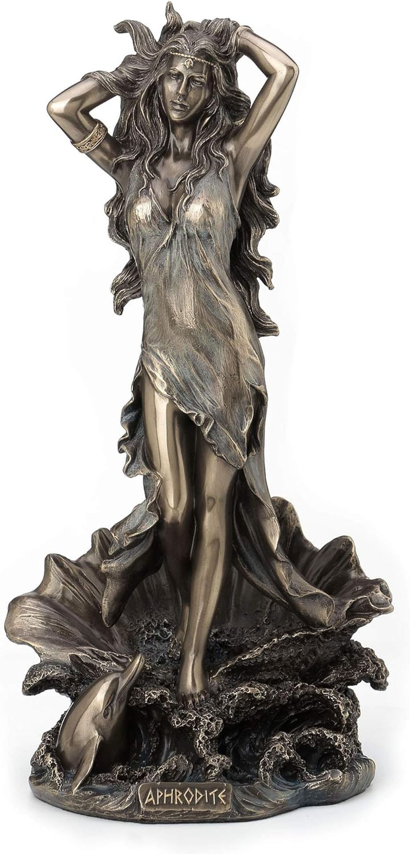 Veronese Design 11.5 Inch Aphrodite Rising from the Sea Greek Roman Goddess Antique Bronze Finish Statue image number 2