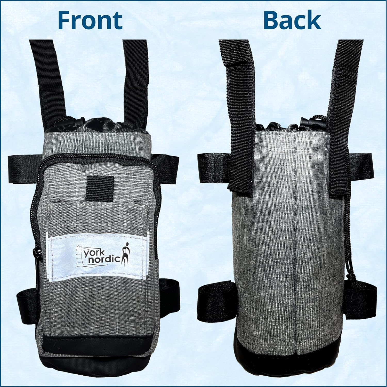 York Nordic Underarm Crutch Bag - Attaches to Your Crutches for an Easy Travel Accessory Featuring Dual Pockets and Large Compartment image number 4