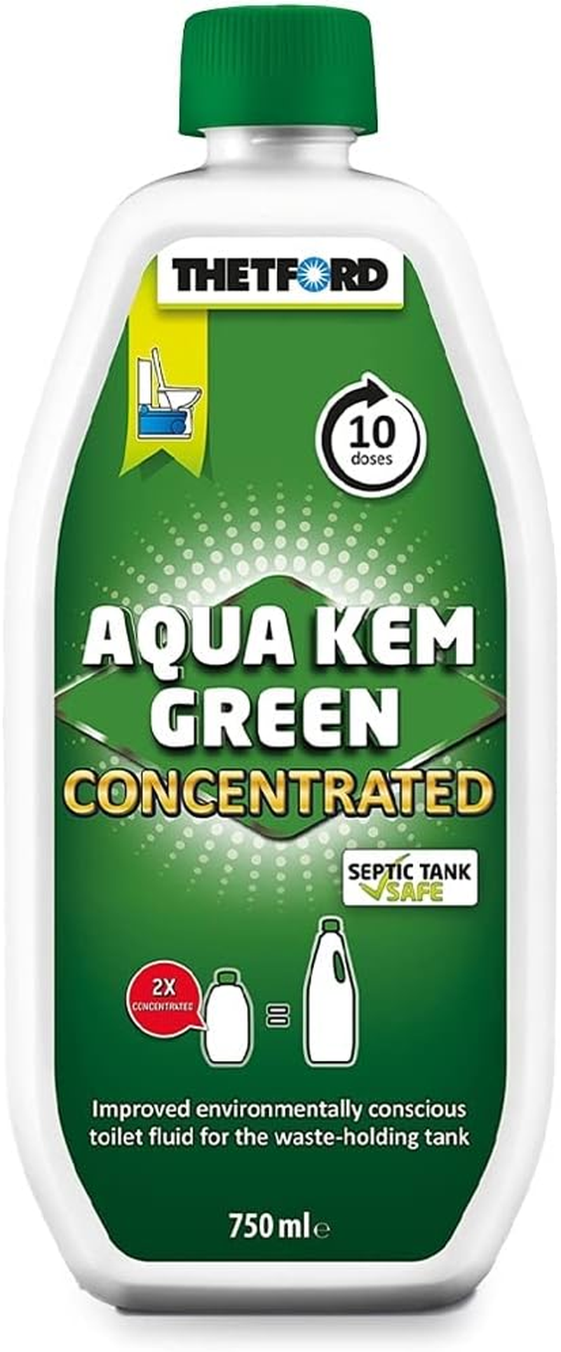 Thetford Aqua Kem Green Concentrate Toilet Chemical 750 Ml