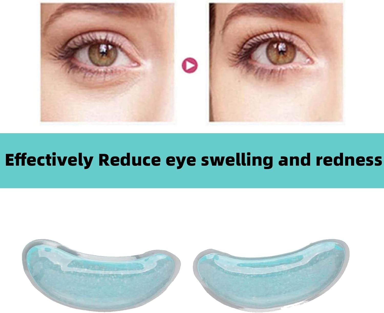 Suytvenxau Gel Eye Pad, Reusable Cooling Pads for Under-Eye Hot & Cold Treatment, Patches Mask for Strain, Swelling & Redness