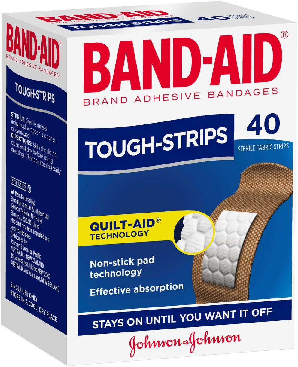 Band-Aid Waterproof Tough Strips 80 Pack |Non-Stick Pad Technology| Strengthened Protection| Super Stick image number 1