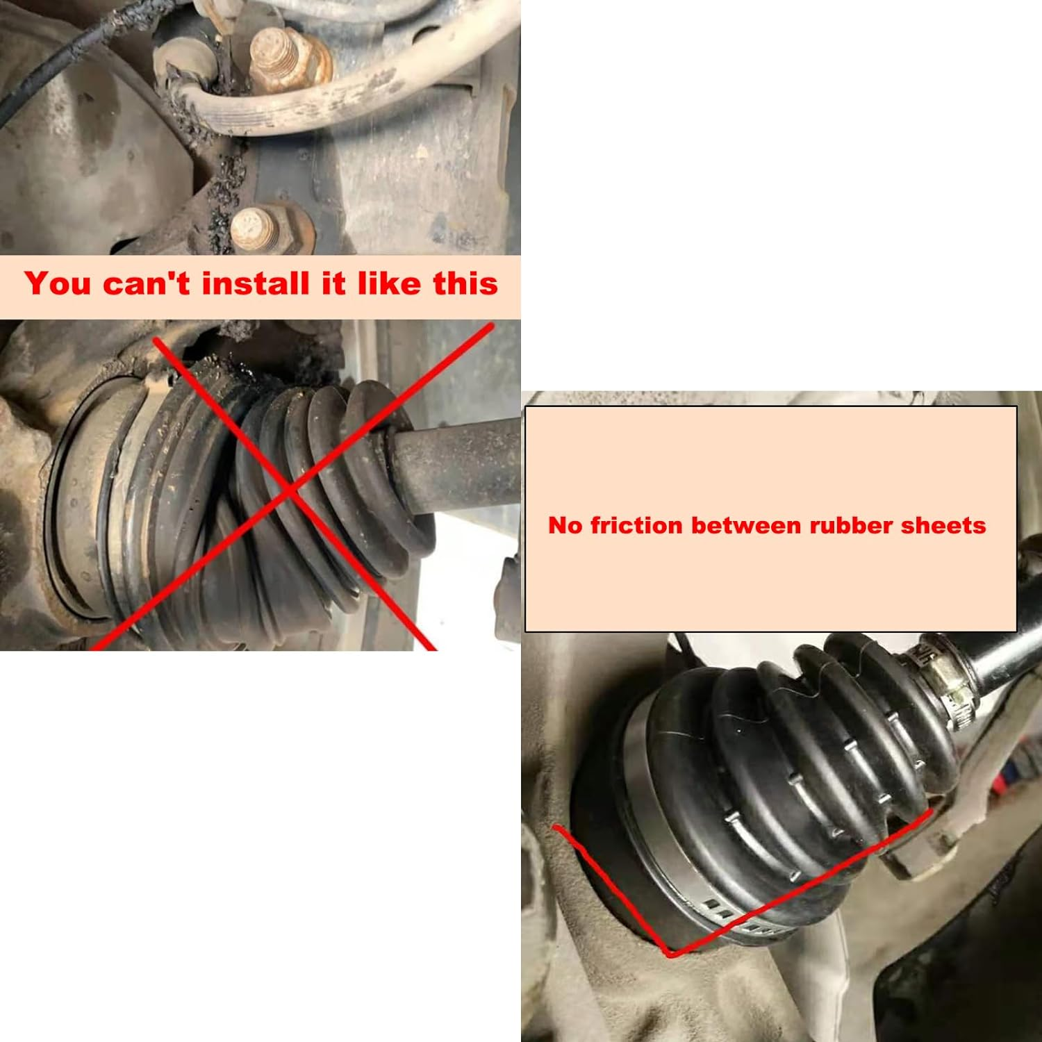 Outer CV Joint Boot Suitable for 99% of Car,Cv Boot CR Material High Elasticity,Corrosion Resistance,More Durable image number 1