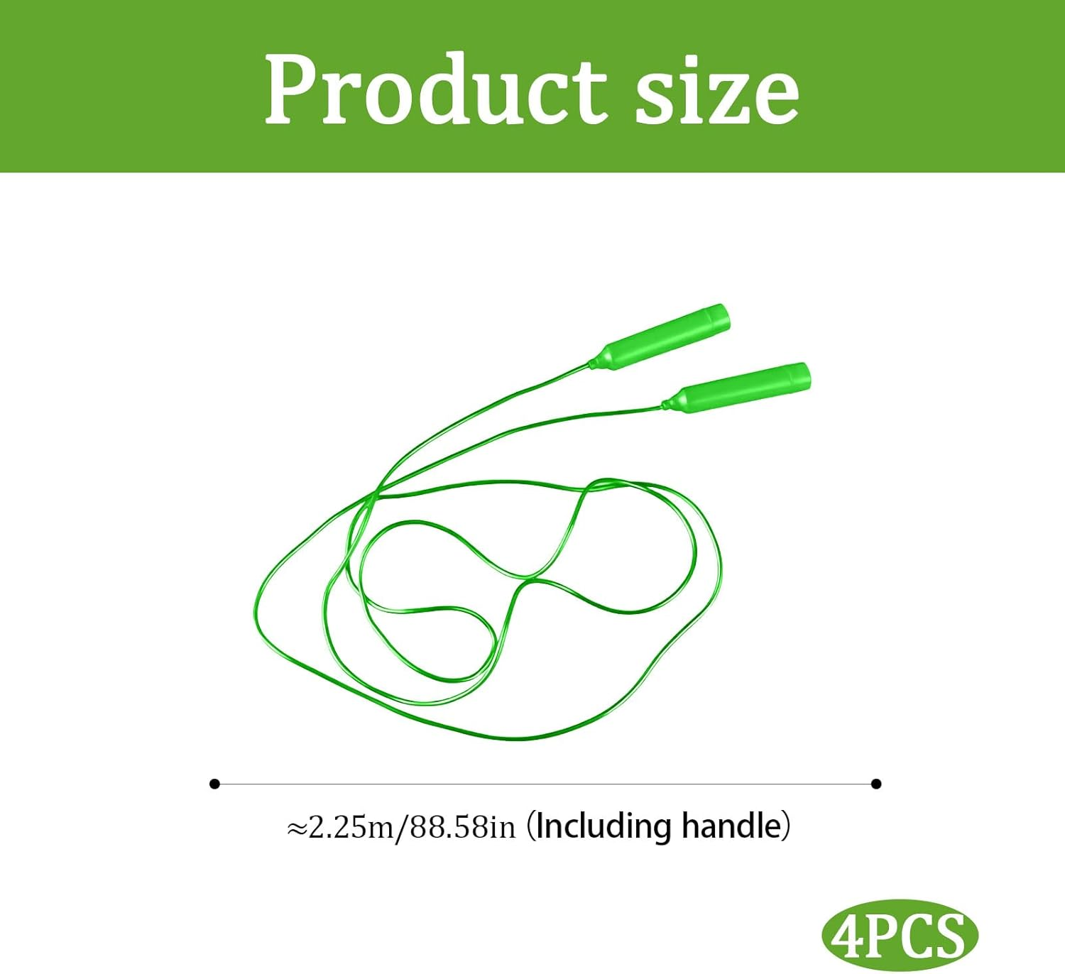 4 Pcs Colorful Skipping Rope Kids,Adjustable and Soft Jumping Rope,Skipping Ropes, Suitable for Children, Boys and Girls, Exercise and Fitness, Outdoor Activities, Etc image number 5