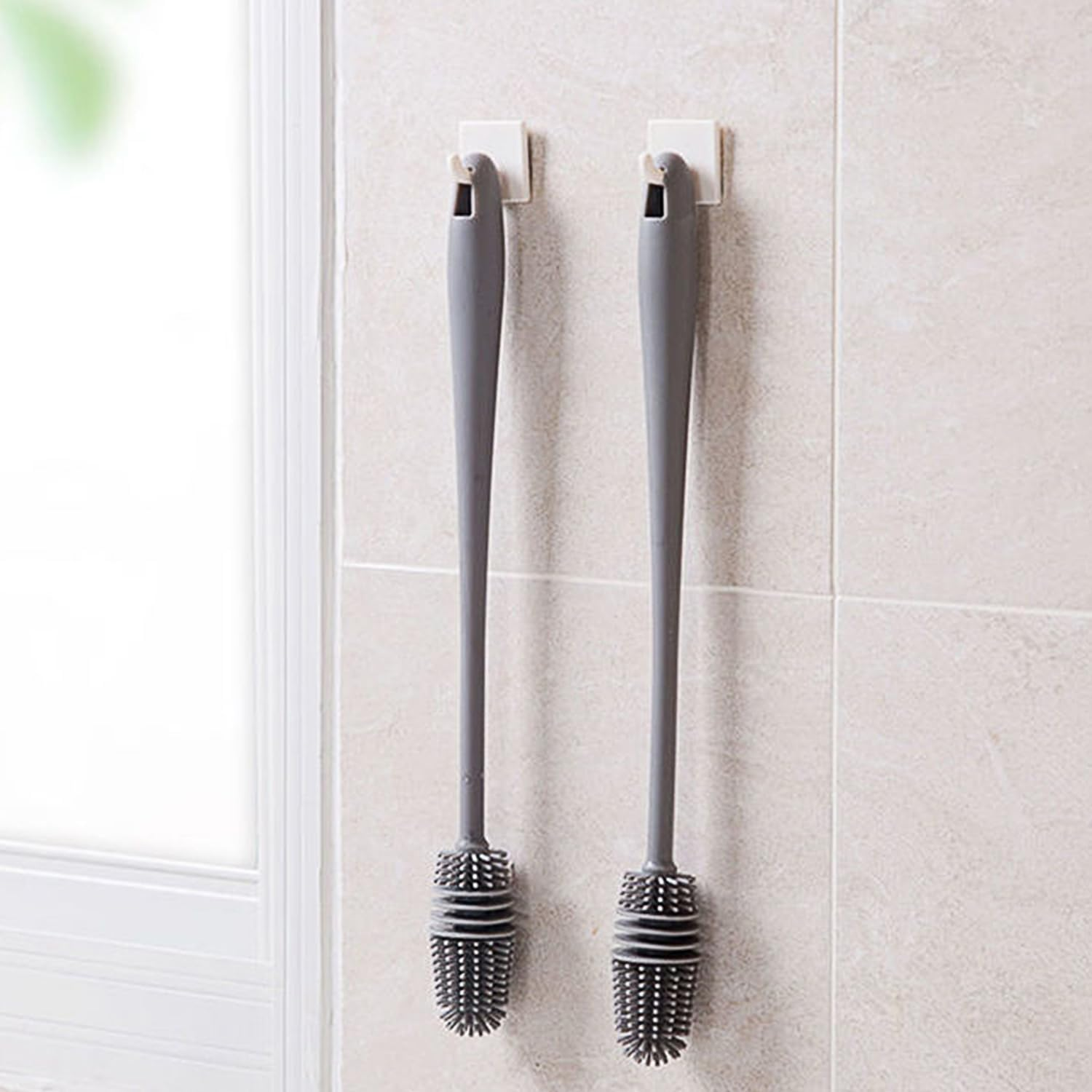 2 Pieces Silicone Cleaning Brushes, Bottle Cleaning Brushes, Multifunctional Cleaning Tools, Kitchen Tools image number 5