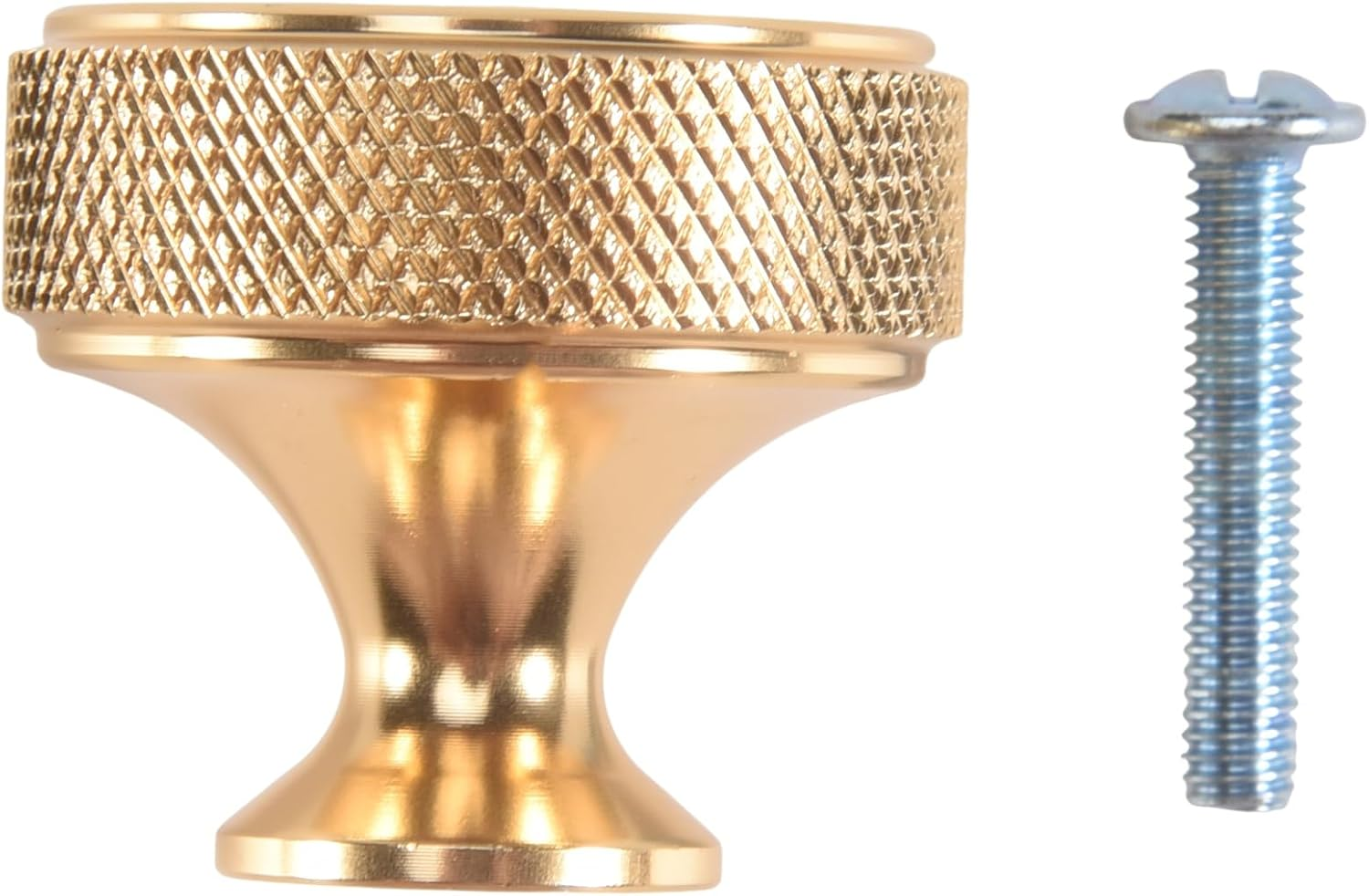 Yieidui 10 Pack 1.2 Inch Brushed Gold Cabinet Knobs Gold Drawer Knobs round Dresser Knobs image number 6