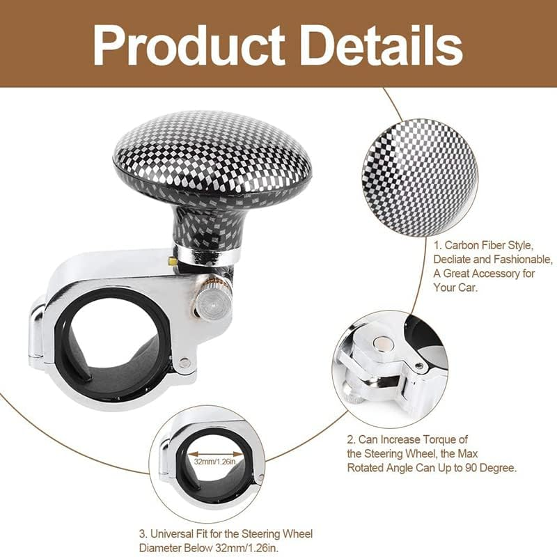 AIMALL 1PC Steering Forklift Knob Truck Ball Aid Car Wheel Spinner Lorry Tractor Turning - Fits Wheels up to 1.26 Inches Diameter