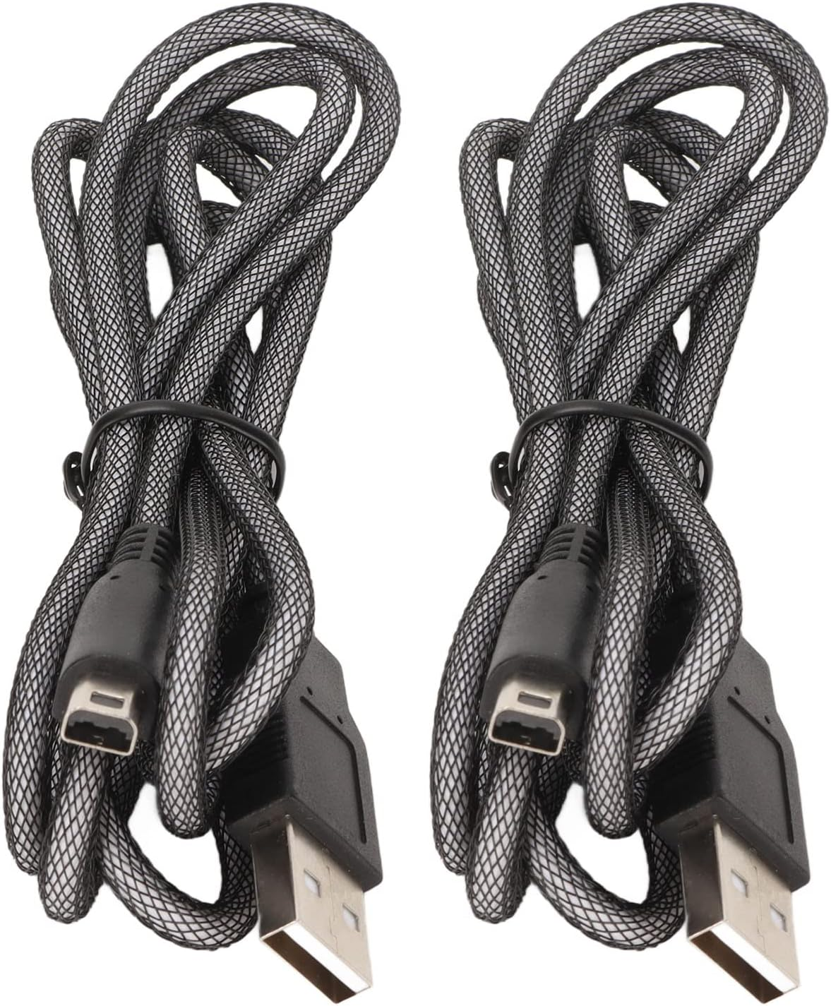 Ejoyous 3DS USB Charger Cable (2 Pcs, 1.5M/4.9Ft) Compatible with 2Ds/3Ds/3Dsxl/New3Ds/New3Dsxl/New2Dsxl/Ndsi/Ndsi LL of Power Bank/Wall-Charger/Car-Charger