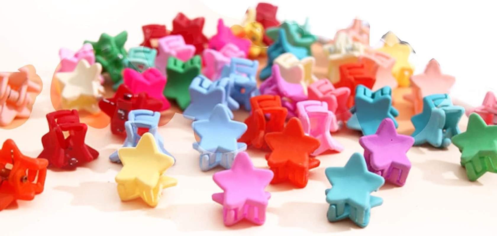50 Piece Mini Hair Clip Set Star Shape (1 Cm) image number 2