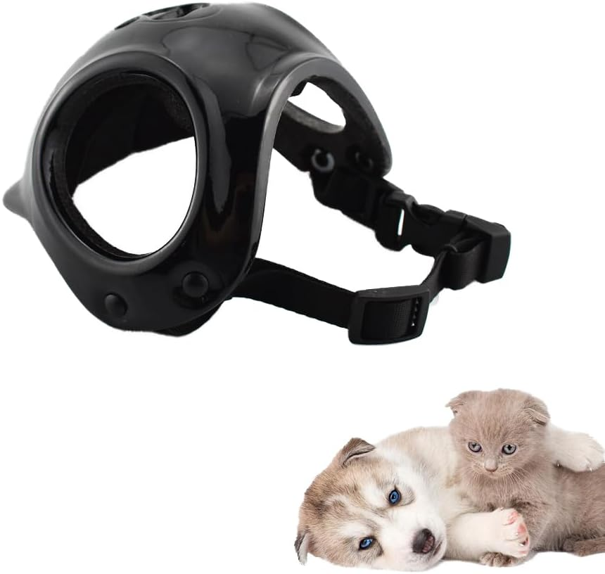 Dog Helmets for Small Dogs with Ear Holes, Hard Pet Dog Hat for Puppy, Windproof Doggies Motorcycle Helmets for Outdoor Riding Hiking Cycling,Motorcycle/Bike Hat for Cat (Black) image number 5