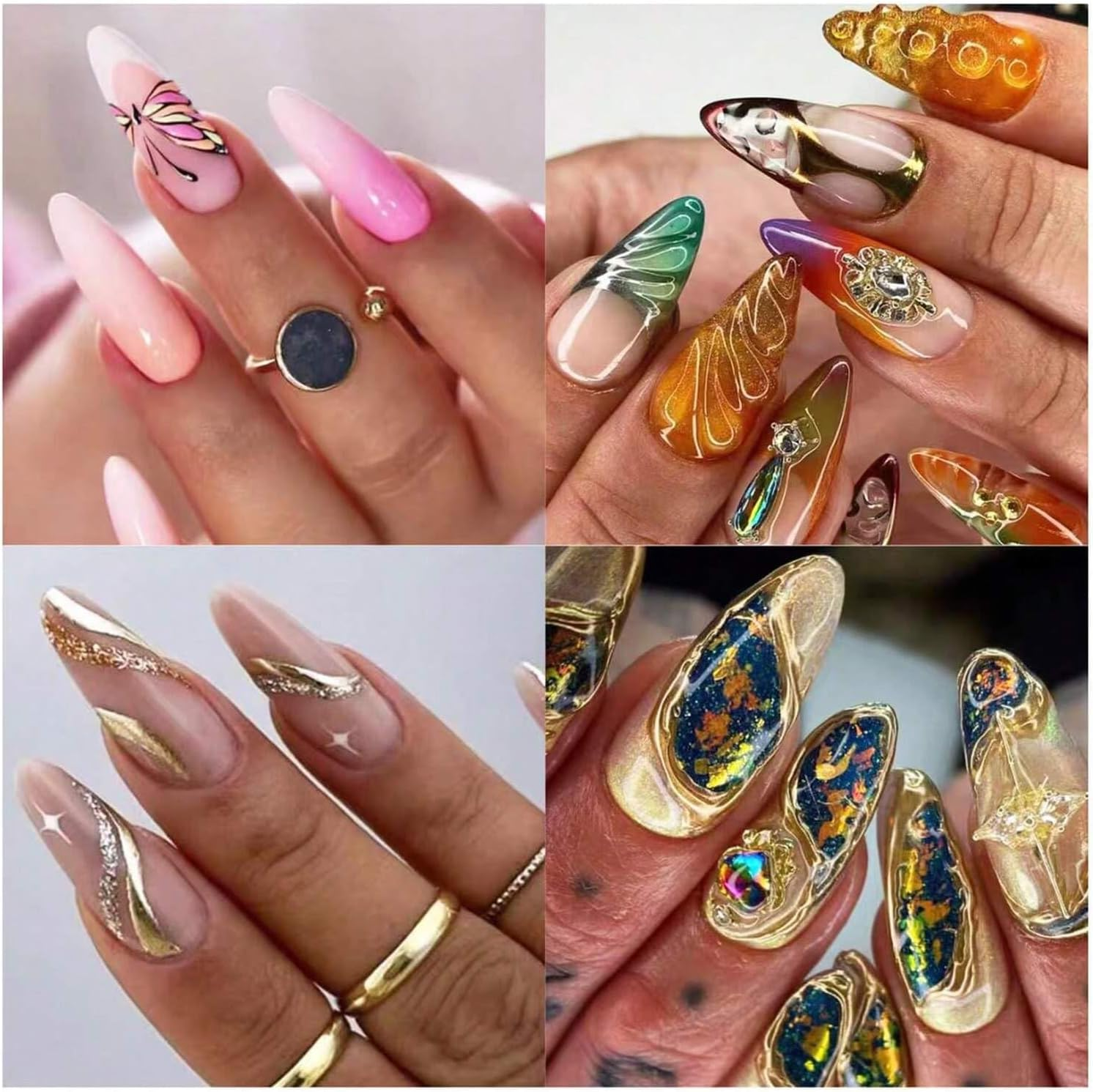 Finger Secret Basic Acrylic Nail Kit - 3 Colors Powder and Liquid Set with Manicure Tools for Nail Art DIY (A2) - Multicolor-A3 image number 4