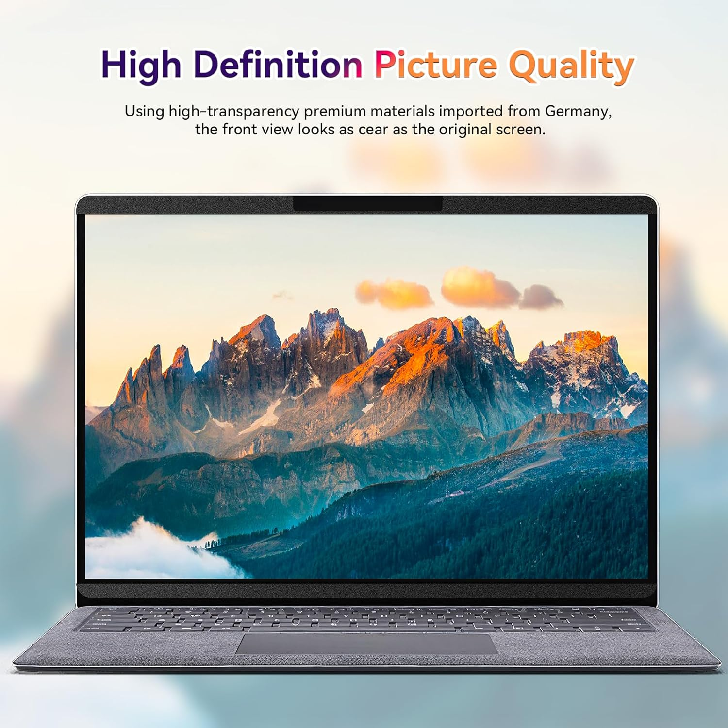 Magnetic Privacy Screen for Microsoft Surface Laptop 6/5/4/3/2/1 15 Inch, Removable anti Glare Blue Light Filter, 15 in anti Spy Black Security Private Block Screen Protector image number 5