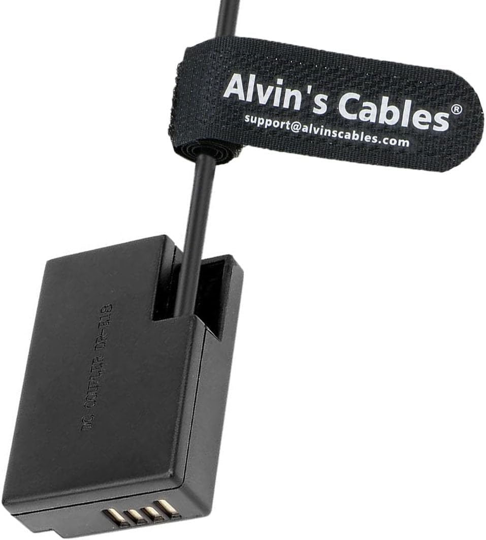 Alvin'S Cables LP-E17 Dummy Battery to USB-C PD Power Cable Coiled Power Adapter for Canon EOS R8 R10 RP 200D 750D 760D 800D 77D 9000D Rebel SL2 SL3 T6I T6S T7I T8I Kiss X8I X9I X10 Cameras