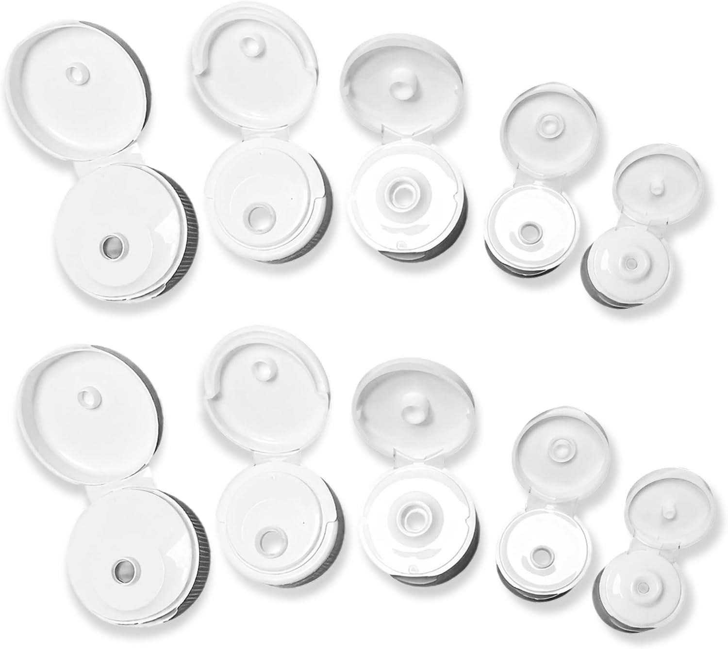 Generic 10-Pack Bottle Emptying Cap Kit with 5 Sizes - Reusable, Leak-Proof, Flip Top, Snap Top, Dispenser Cap, Fit Most Bottles - Easy, Zero Waste, Money Saver, Perfect Home & Bathroom Accessories image number 4
