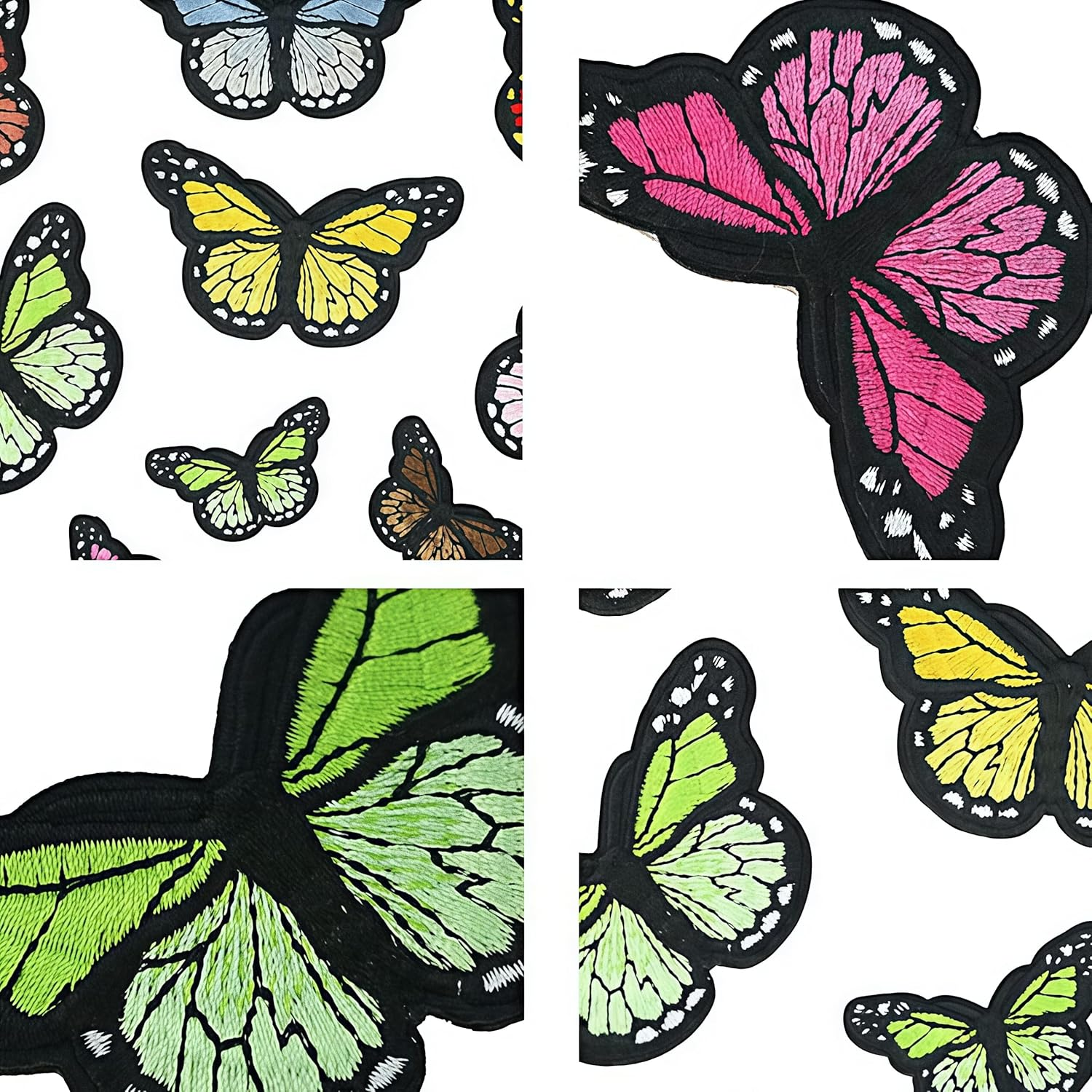 27 Pcs Butterfly Embroidered,Clothing Butterfly Suits of Different Sizes Patches Set,Cute Decoration Embroidered Patches for Clothing Jackets Backpacks Jeans Hats Bags DIY image number 4