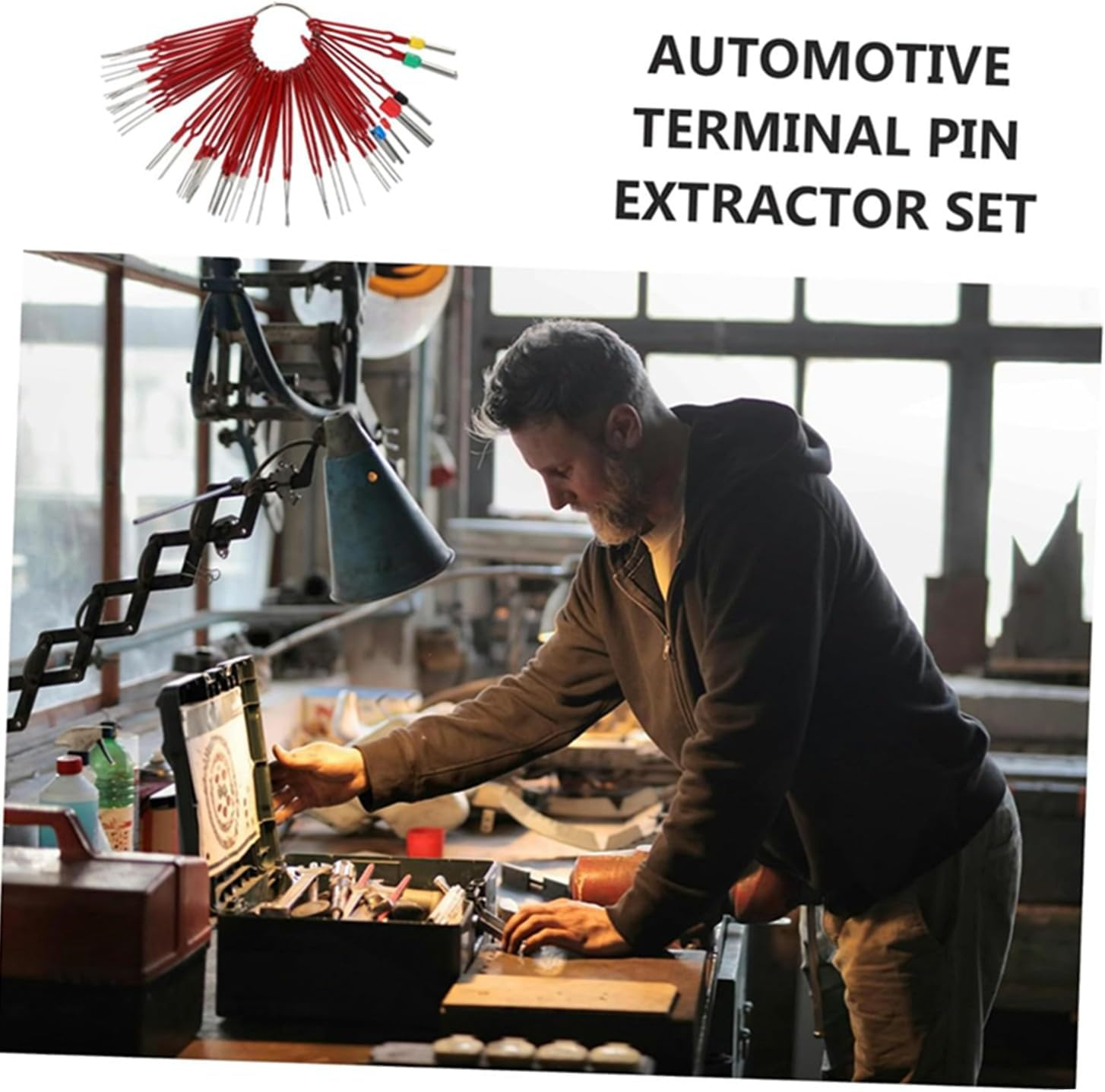 39Pcs Wire Harness Removal Tool Terminal Ejector Kit Wiring Tools Connector Tools Electrical Terminal Removal Kit Terminal Extractor Tool image number 1