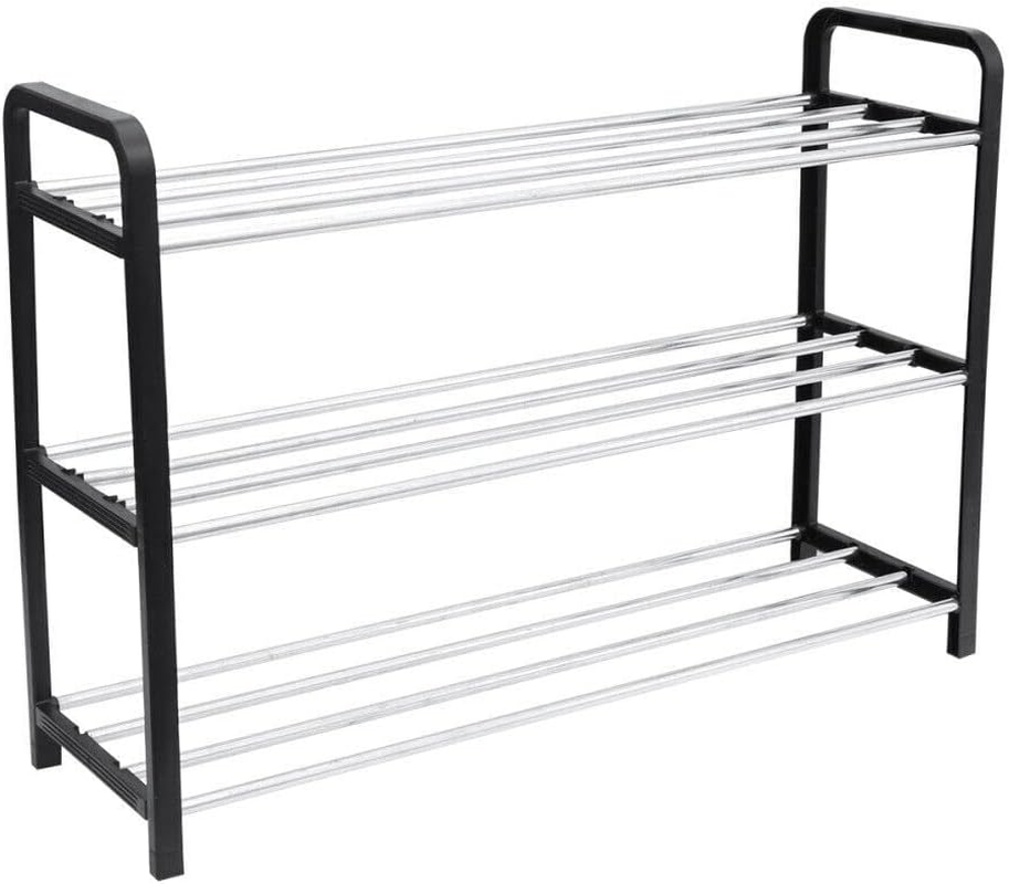 Tootoo Shoe Rack Storage Organizer Shelf Stand Shelves 3/4/5 Tiers Layers Shoe Storage (3 Tiers) image number 4