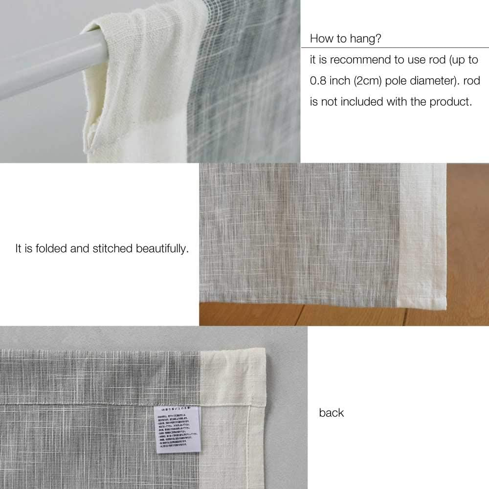 Sunnydayfabric Doorway Curtain W33.4 X H66.9 Noren Tapestry Slabline (Brown) image number 5