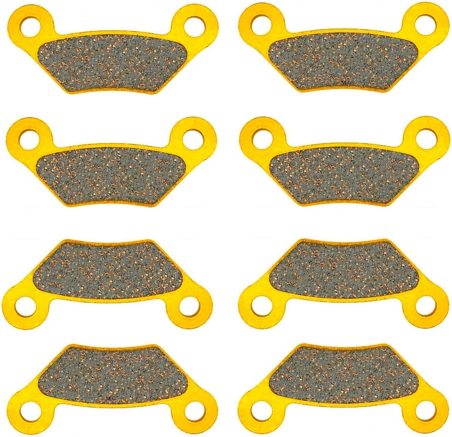 Front Rear Brake Pads for John Deere Gator TX 4X2 2010 2011 2012 2013 2014 2015 2016 2017 2018 2019 2020 2021 2022 TX Turf 9462 9461 after 050000 / AM141182 XUV 620I PC9618 850D PC9619 2010 MC0412-2 image number 1