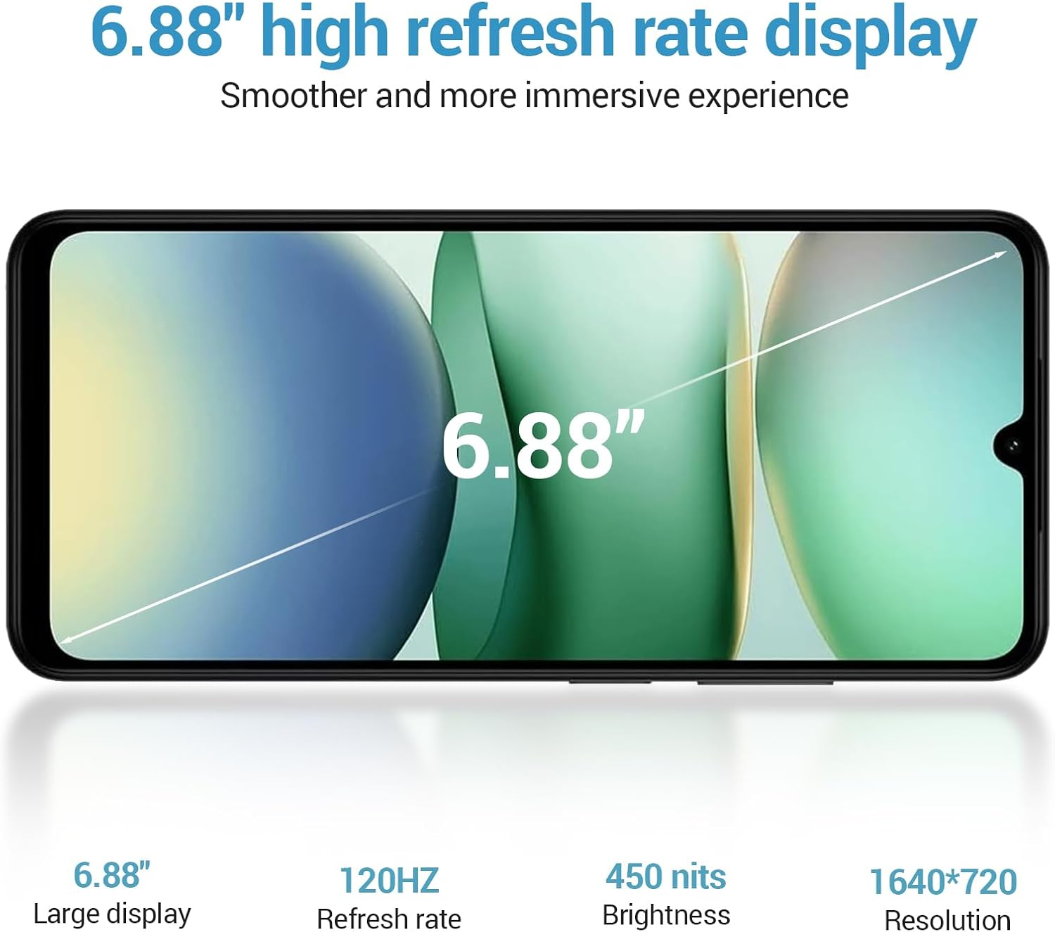 XIAOMI Redmi A5 Smartphone - 6.88 Inch 4GB/128GB Dual SIM Card 4G 5200Mah 15W Green, Equipped with Mobile Phone Case (Without Charging Adapter) image number 3