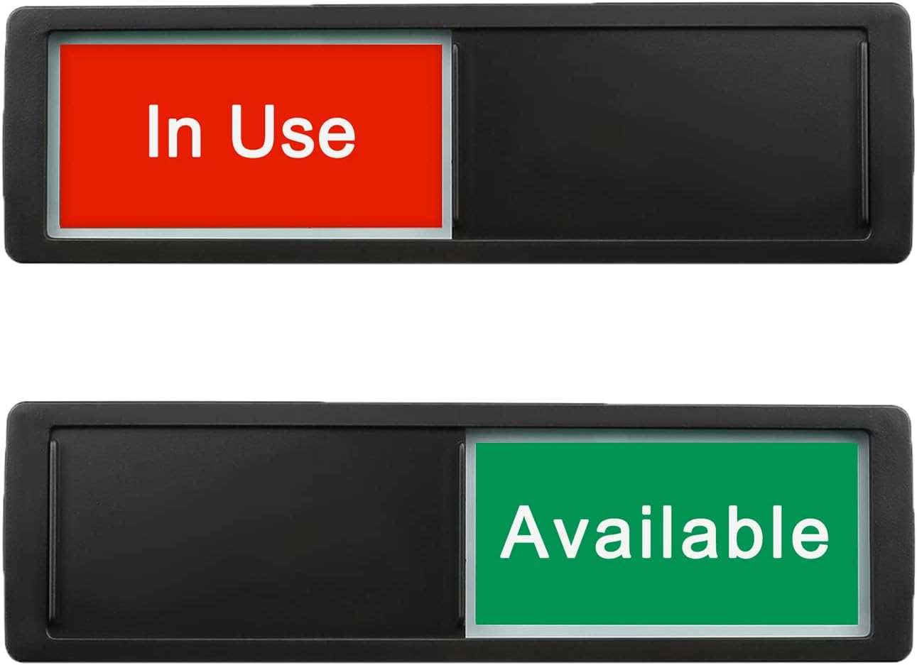 Magnetic Do Not Disturb Sign,Please Knock for Home Office Restroom Conference Hospital, Non-Scratch Magnetic Slider Door Indicator Signs, 7'' X 2'' - Silver image number 3