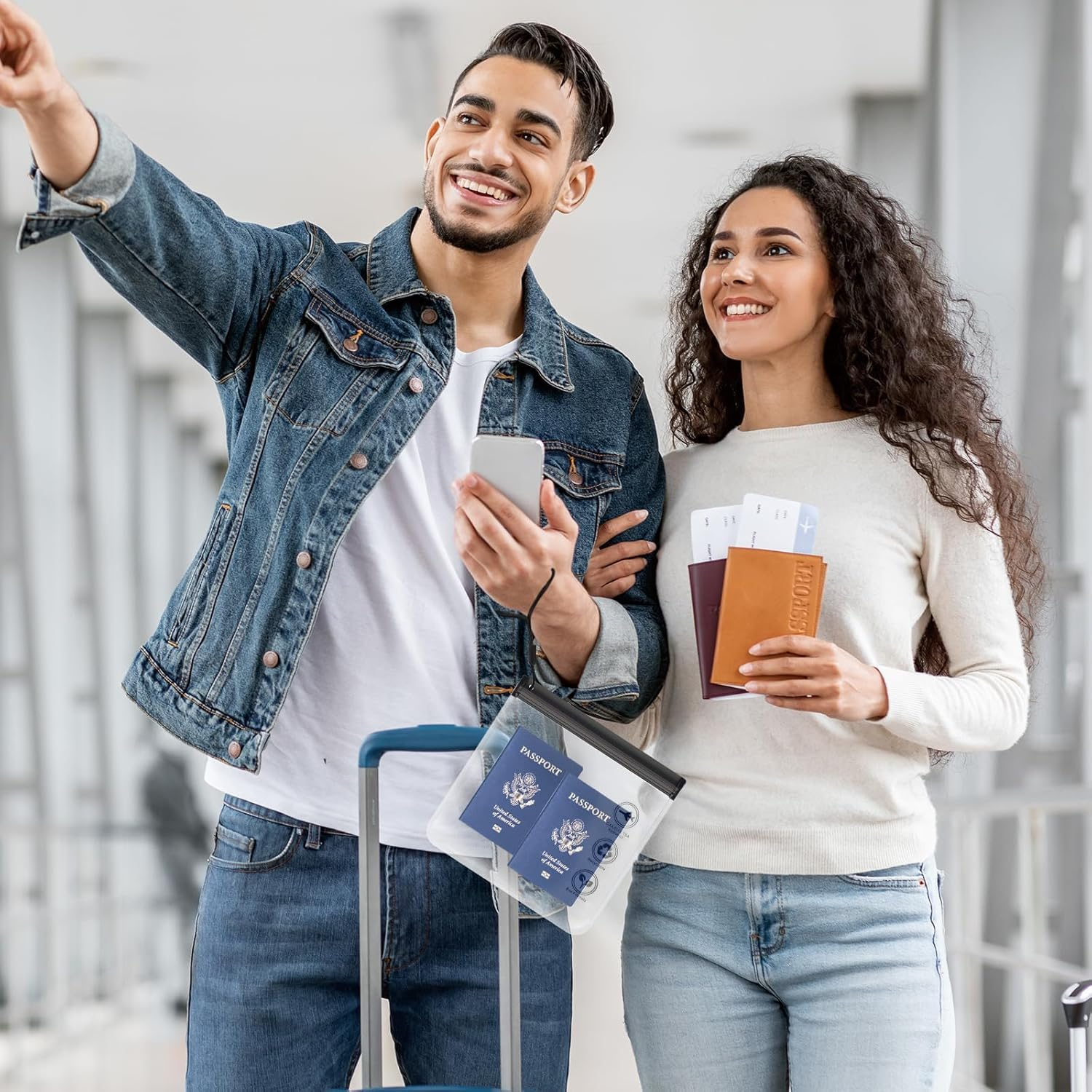 Vervesourced 6Pc Airport Security Liquids Bags, Airport Liquid Bags 20 X 20 Cm, Clear Toiletry Bag for Travel, Clear Plastic Makeup Bag for Women Travel Essentials