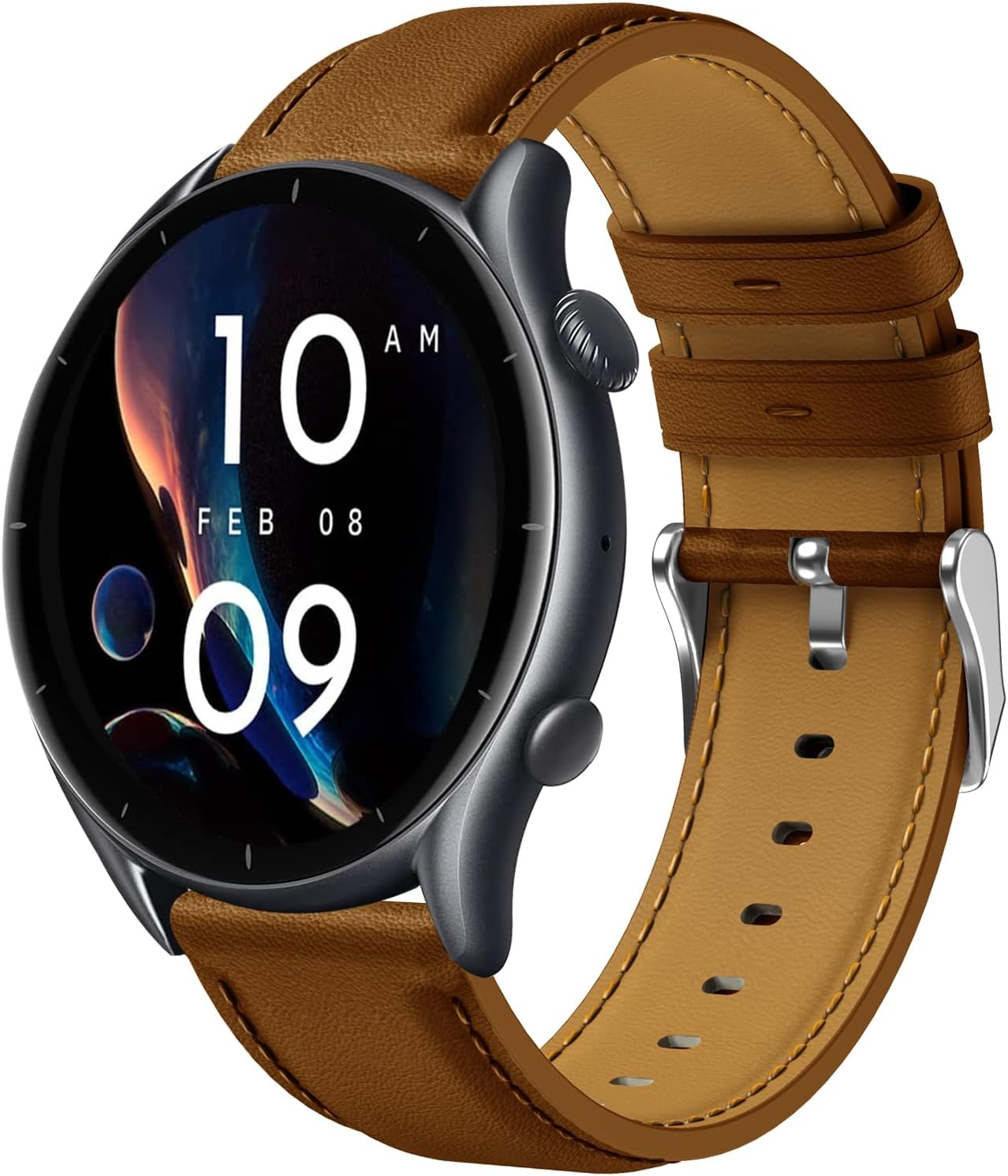 Hatolove Strap Compatible with Huawei Watch Gt3/Huawei Watch GT2/GT 2E Strap 46 Mm/Huawei Watch GT2 Pro/Gt/Classic/Sport Active, 22 Mm Leather Replacement Strap for Huawei Watch 3/3 Pro/4/4Pro 46 Mm
