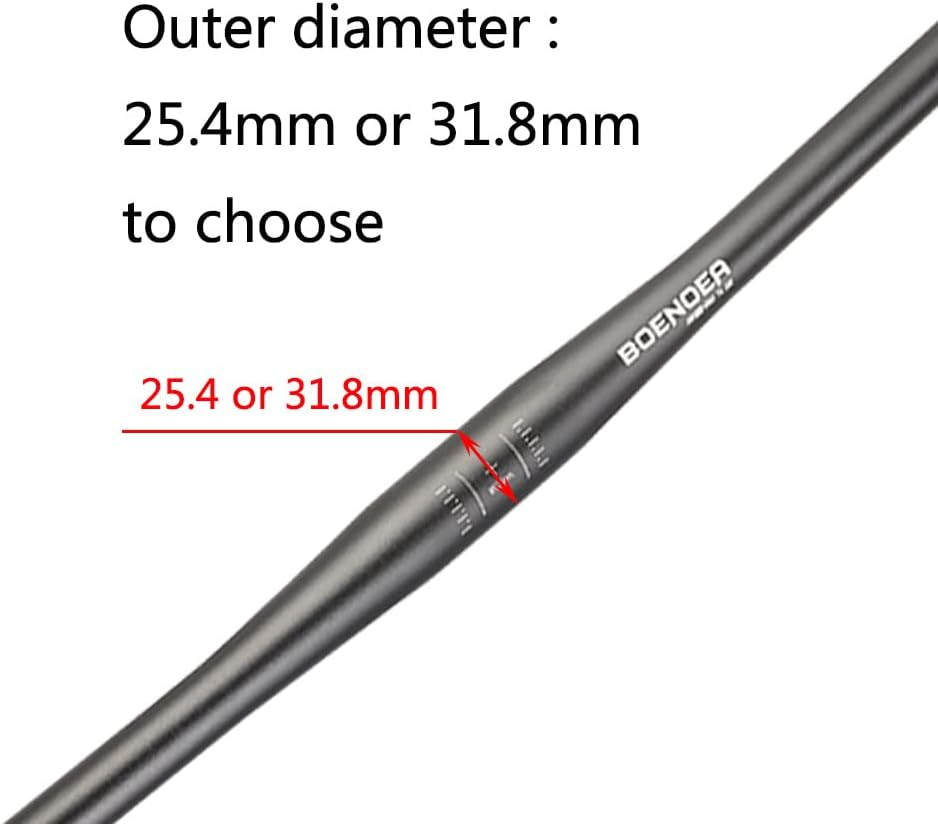 Boenoea Bike Riser Handlebar 25.4/31.8Mm Length 620Mm Aluminum Alloy Riser Bar(50Mm 90Mm 120Mm), Black image number 2