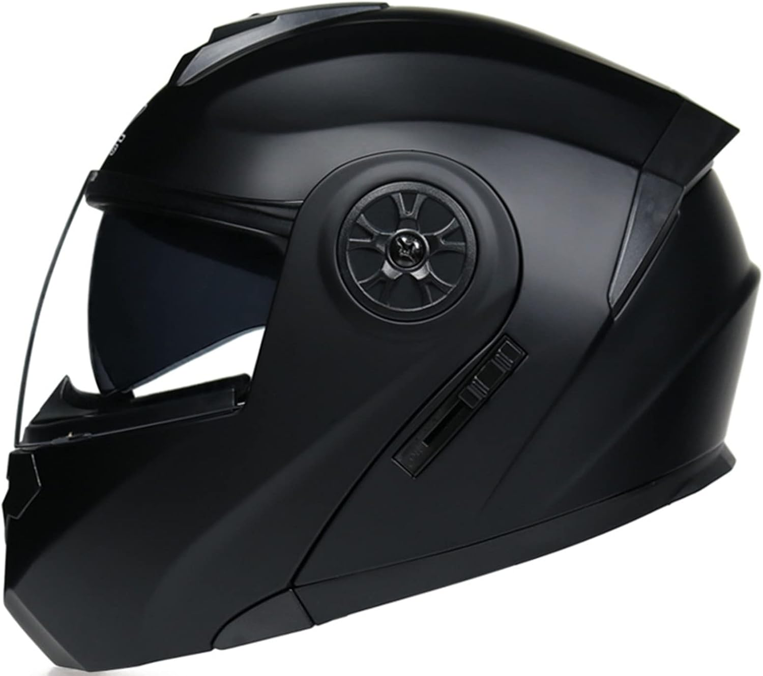 Lightweight Modular Motorcycle Helmet, Front Flip up Motorbike Helmet for Men and Women, DOT Certified Full Face Integrated Protective Helmet, HD Double Visor, Scooter, Moped B,M(55-56CM)