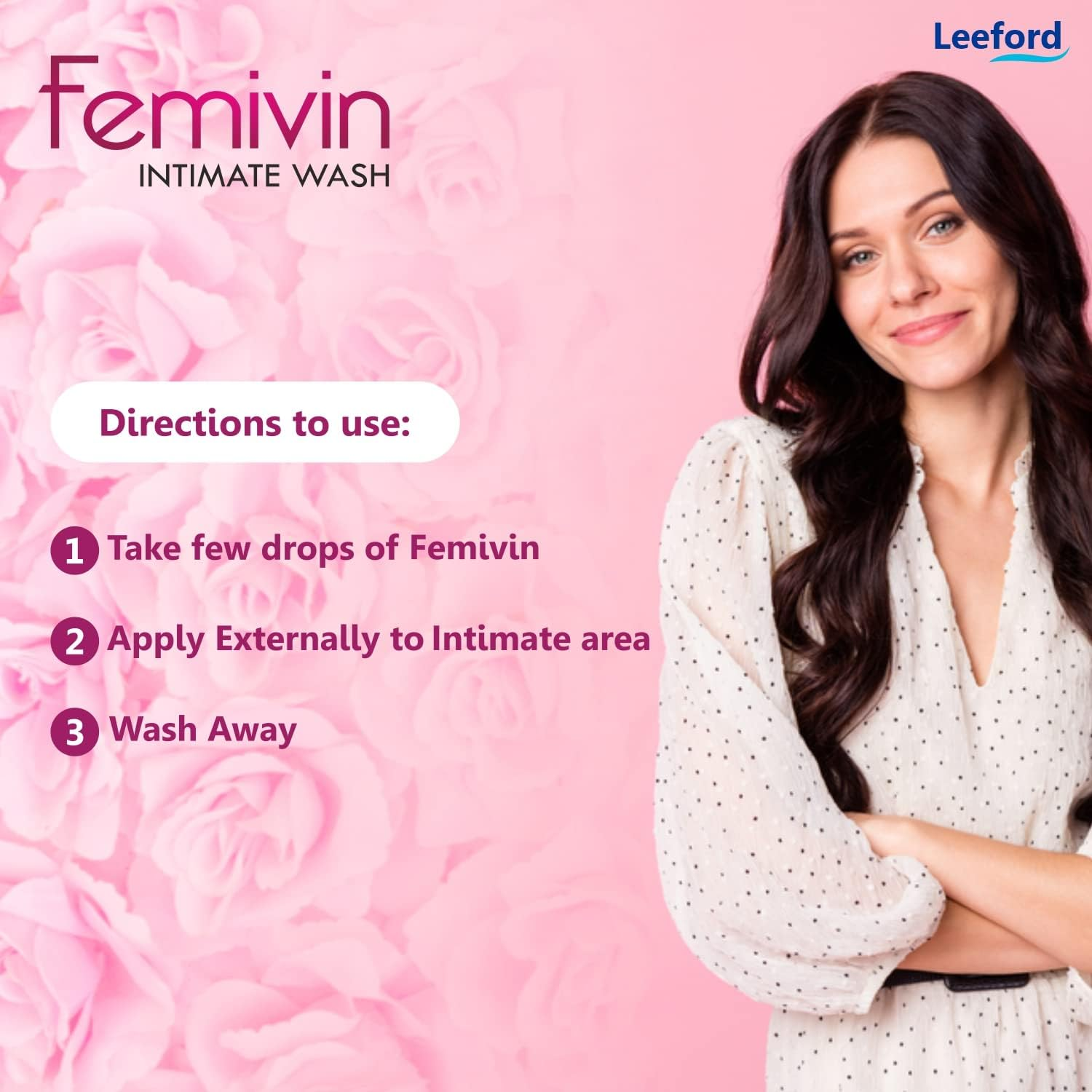 Leeford Femivin Intimate Wash Combo Pack of 3 for Women - Daily Hygiene | Soap Free | Enriched with Tea Tree Oil | Clean and Fresh All Day - 100Ml Each