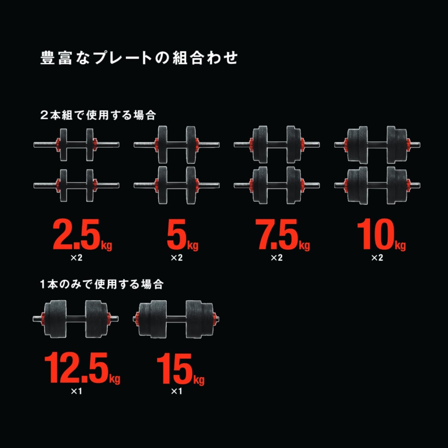 La-Vie Mega Dumbbells, 22.0 Lbs (10 Kg), 44.1 Lbs (20 Kg), Variable Dumbbell Set, Muscle Training, Training image number 4