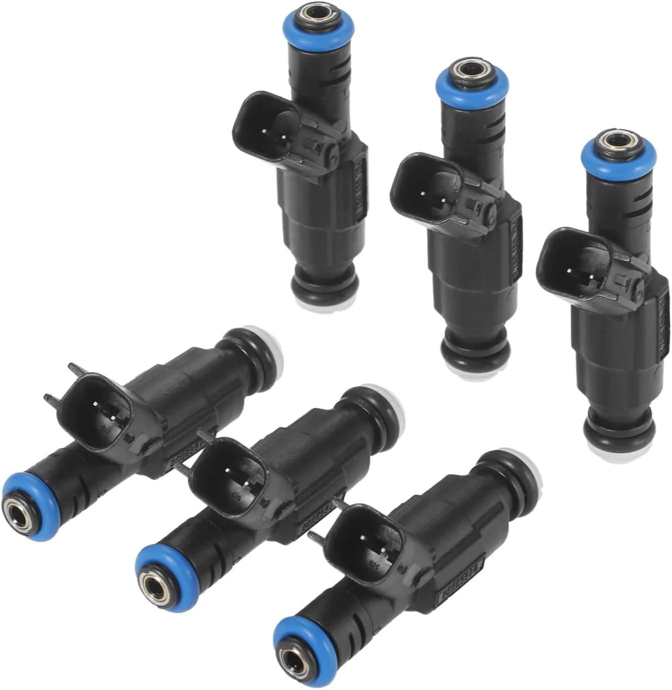 6Pcs Fuel Injectors 4 Hole 0280155784 Compatible with Jeep Cherokee Grand Cherokee Wrangler 4.0L Compatible with Dodge Ram 1500 2500/3500 Van 5.2L 1999-2004 image number 1
