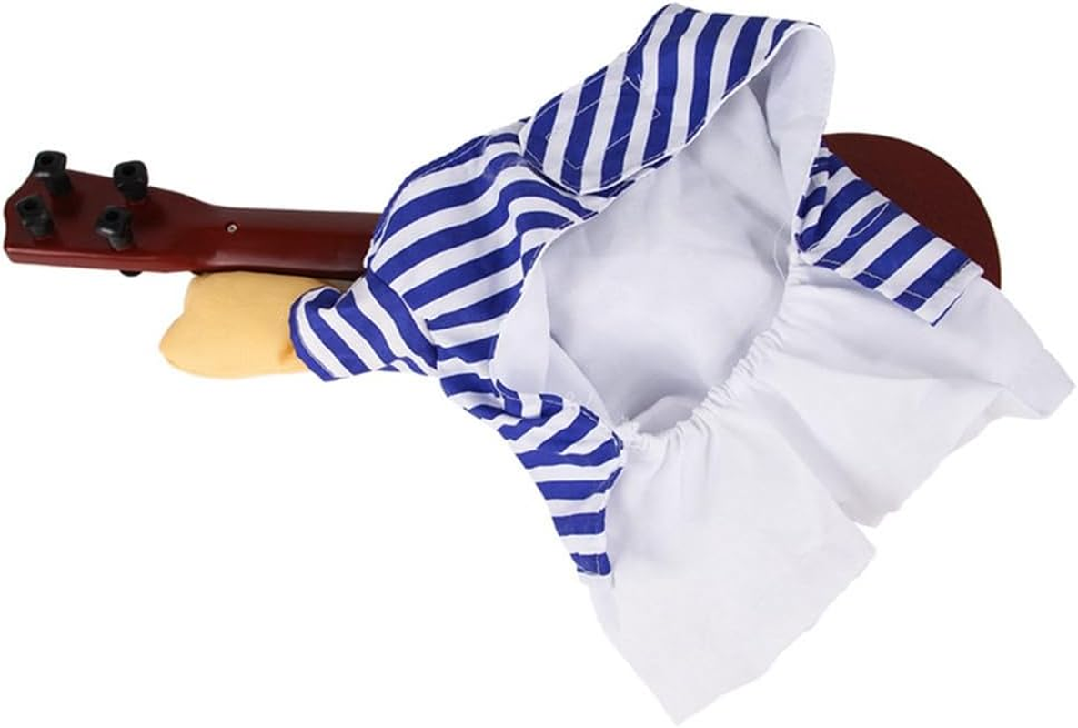 VENEKA Pet Guitar Costume - Dog Costume Funny Cat-Clothes Dogs-Cats Super Funny Guitarist Style Pet Clothes Best Gift XL Easy to Use image number 4