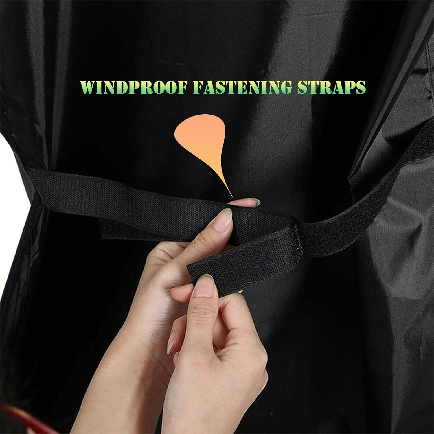 58 Inch Heavy Duty BBQ Grill Cover, Waterproof & UV Resistant Universal Outdoor Barbecue Cover, Fade Proof Grill Accessories for Most Gas/Charcoal Grills (Black) image number 5