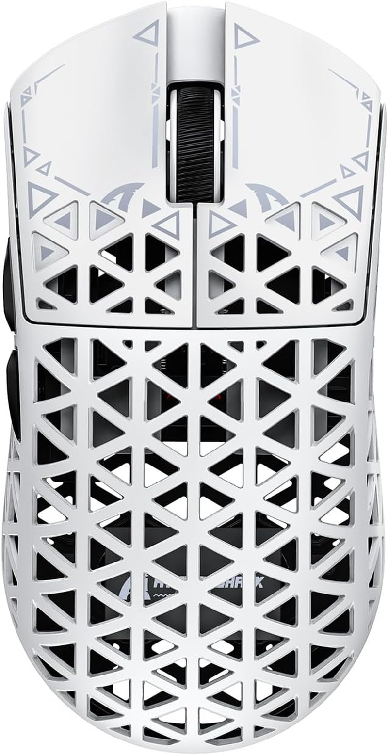 ATTACK SHARK R5 Ultra 8Khz Carbon Fiber Wireless Gaming Mouse with 42000 DPI, 39G Ultra-Lightweight, PAW3950 MAX Sensor, Nordic 52840 Chip, Wired/Bt/2.4Ghz Wirelss Programmable Mice for Pc/Mac (Black)