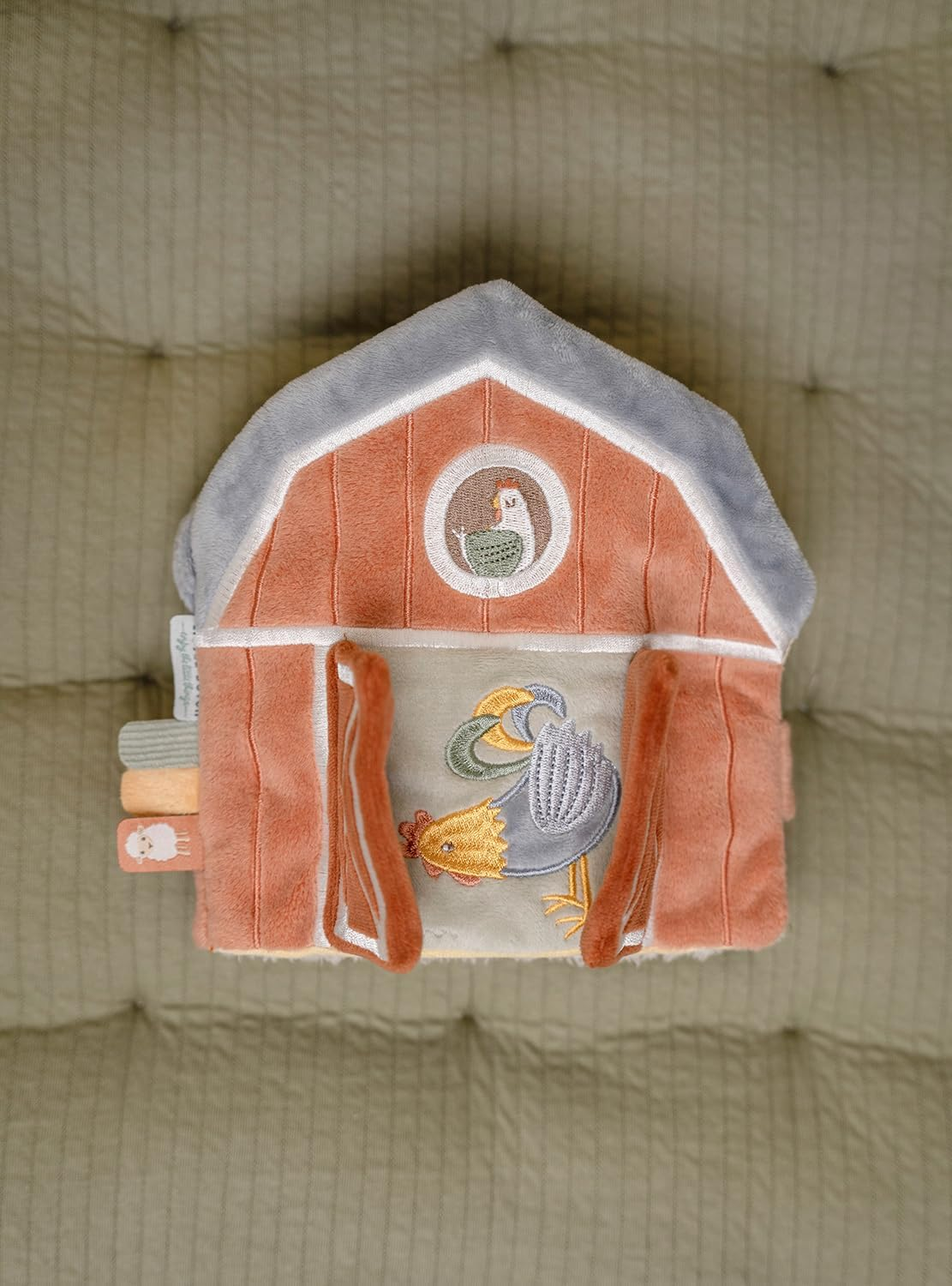 Little Dutch Little Farm Soft Activity Book - Toy - Activity Book - Newborn, Infant - Mirror, Rattle, Labels image number 3