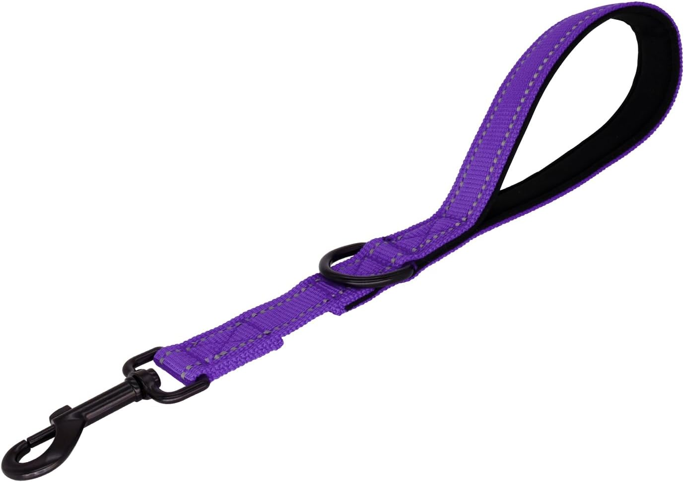 Giecoon Short Dog Leash, Reflective Traffic Leash with Padded Handle, 1 FT Nylon Training Leashes for Small Meidum Large Dogs, Orange