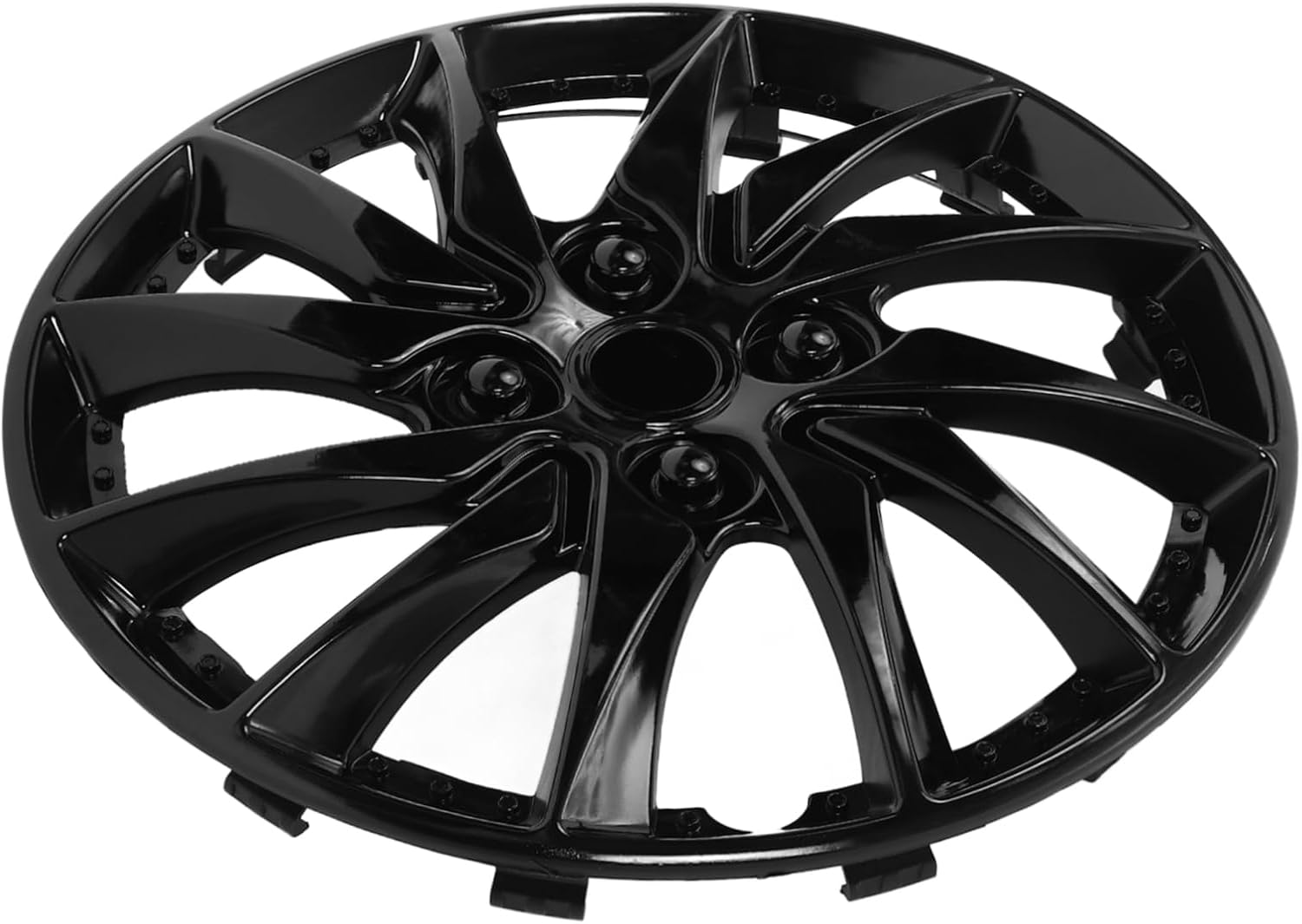 14 Inch Black Wheel Decorative Cover Hubcap Replacement for Car Steel Rims Protective Hub Centre Caps Easy to Clean Auto Accessory