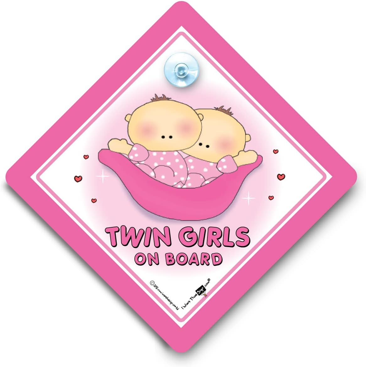 Twins on Board Car Sign, Twins on Board, Twin Girls on Board, Pink Peapod, Car Sign, Bumper Sticker, Baby on Board, Driving Sign, Automobile Sign, Vehicle Sign, Twins Car Sign, Twins on Board Car Sign, Baby on Board, Baby on Board Sign, Baby Car Sign,