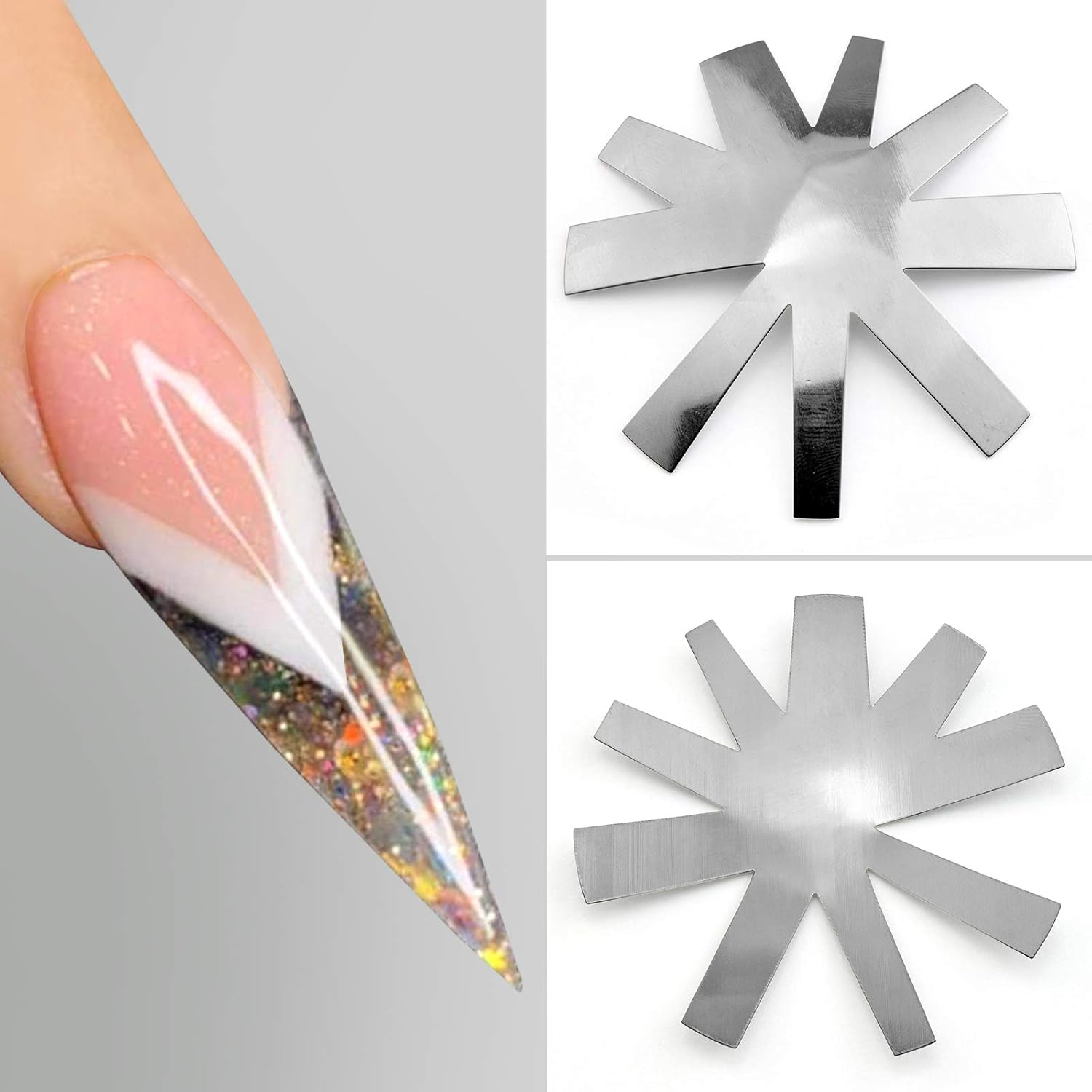 V Shape Easy French Smile Line Nail Art Manicure Edge Trimmer Nail Cutter Acrylic Tool with 9 Sizes, HJ-NAT198-FS11&hellip; image number 4