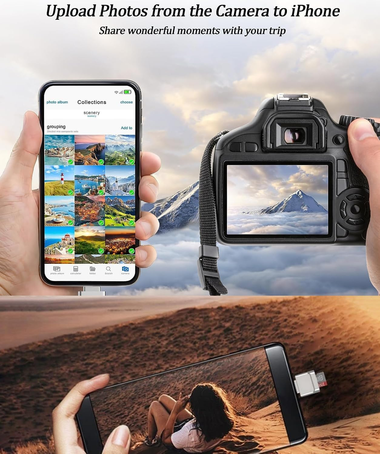 Lightning to Micro SD Card Reader for Iphone Ipad,[Apple Mfi Certified] Lightning to Micro SD/TF Card Reader Viewer Adapter Memory Card Reading for Iphone 14/13/12/Pro image number 4