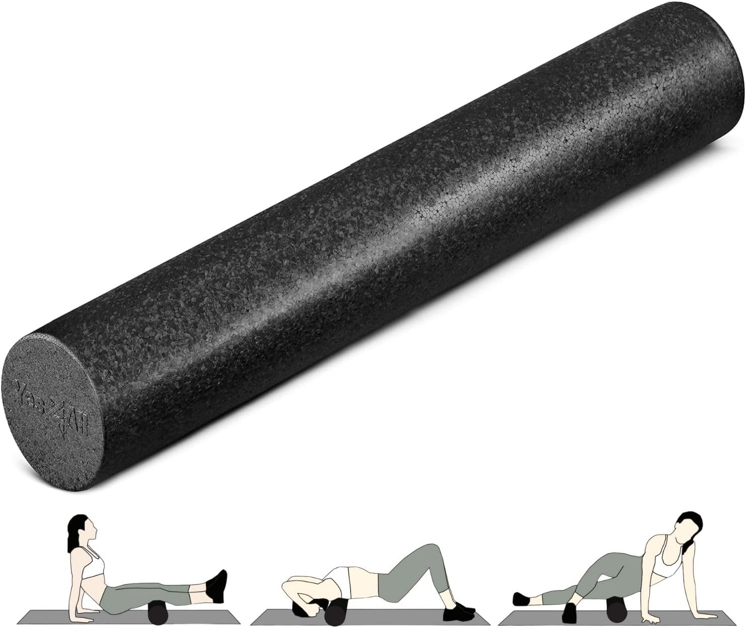 Yes4All EPP Foam Roller for Back, Legs &ndash; Extra Firm High-Density Foam Roller EPP 45Cm/30Cm/60Cm/90Cm (18/12/24/36Inch) Best for Flexibility and Balance Exercises