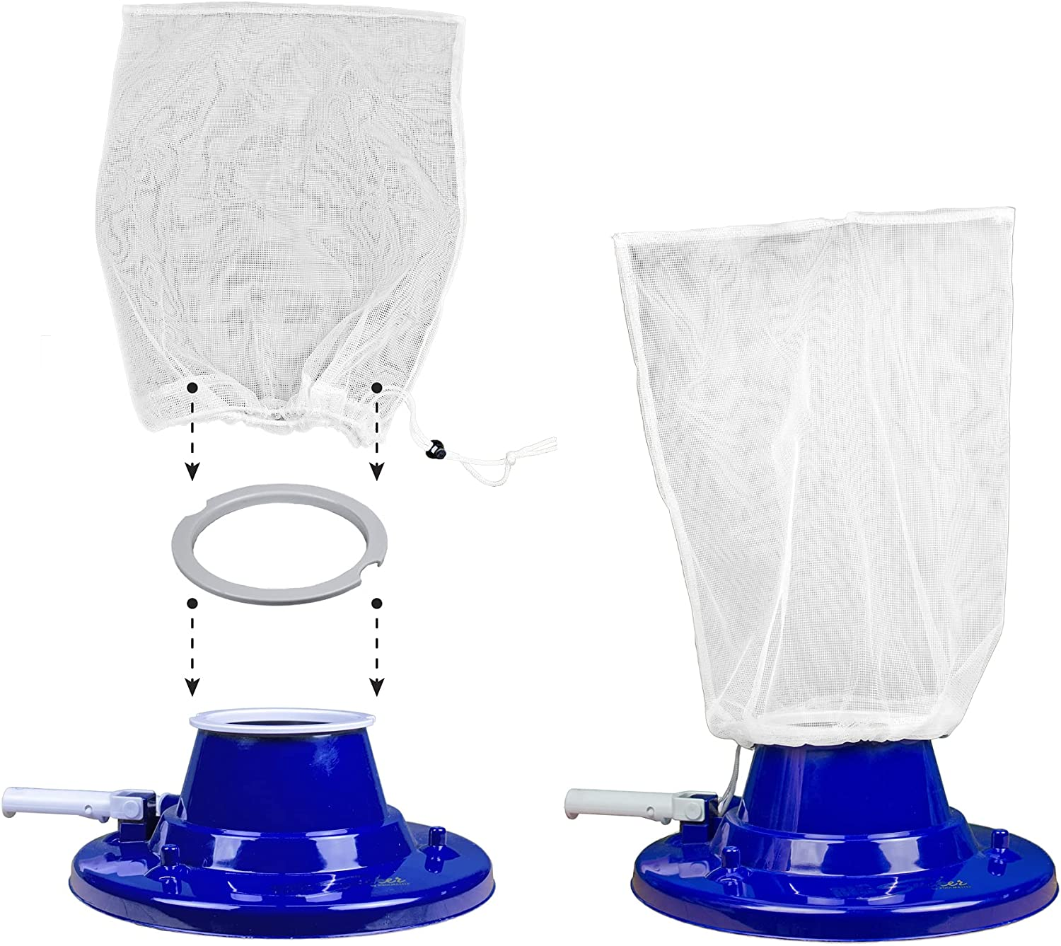 Poolmaster 28823 Deluxe Fine-Mesh All Purpose Swimming Pool Vacuum Replacement Bag, White image number 1