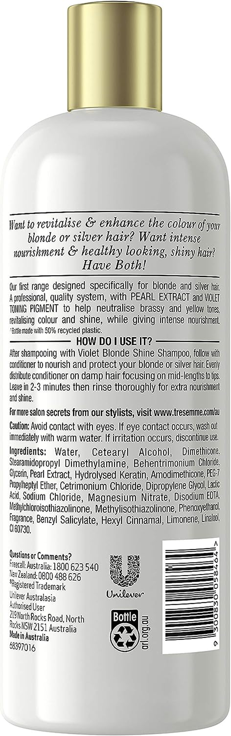 Tresemm&eacute; Pro Collection Conditioner Violet Blonde Shine 675Ml