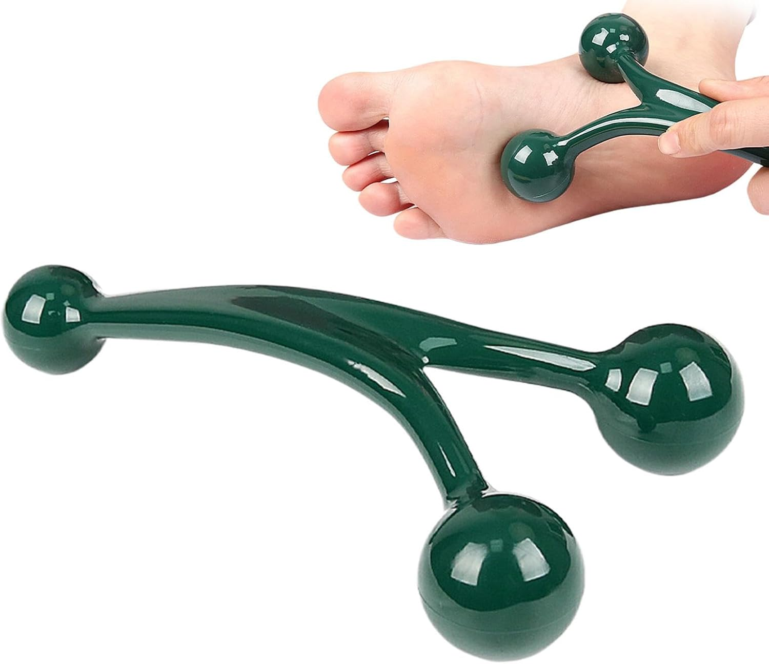 Neck Massage Roller Handheld | Y Design Handheld Body Massager Roller - Scientific Shoulder Foot Full Body Acupoints Press Facial Tool for Skin Care Routine image number 4