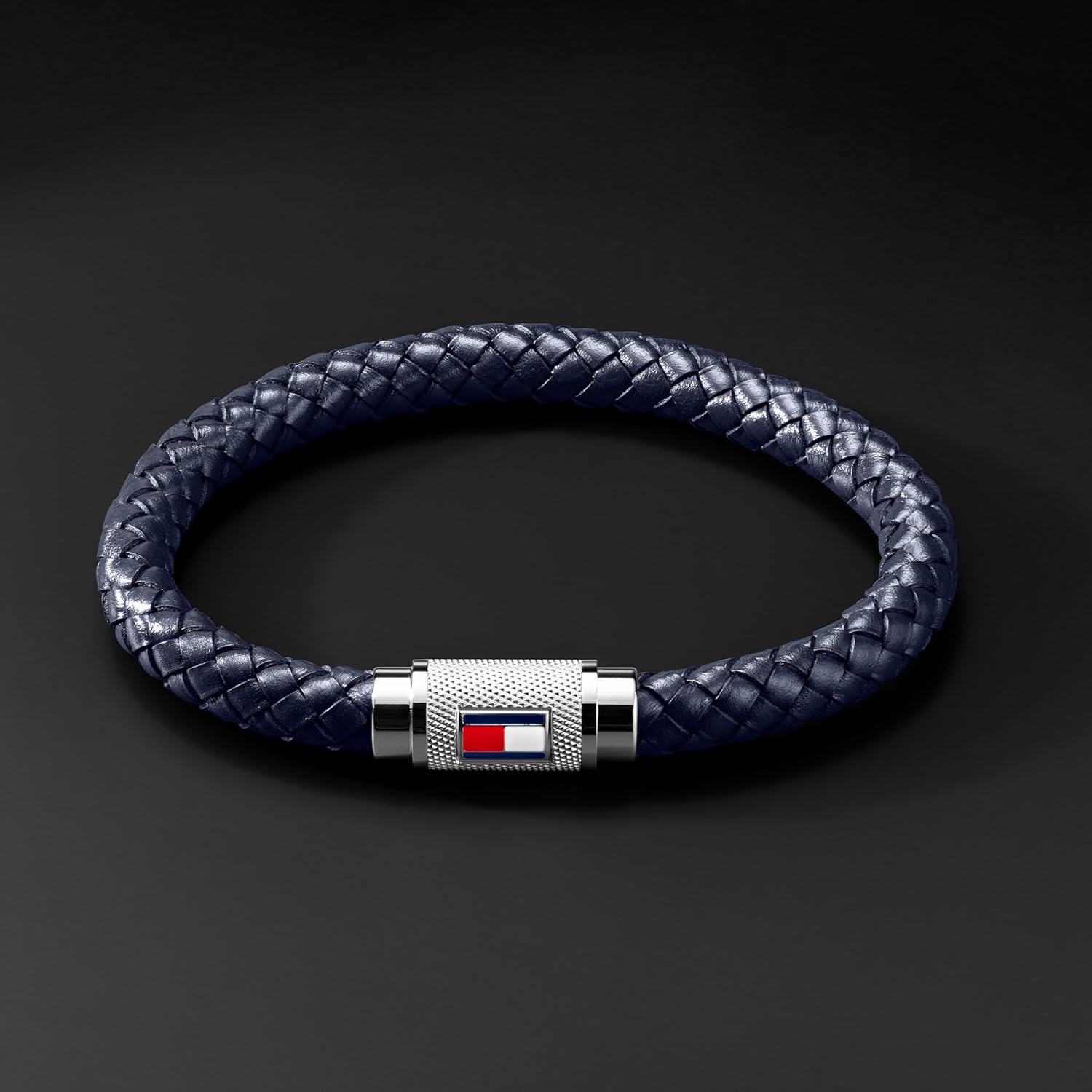 Tommy Hilfiger Jewelry 2701000 Men'S Leather Bracelet Navy Blue image number 1