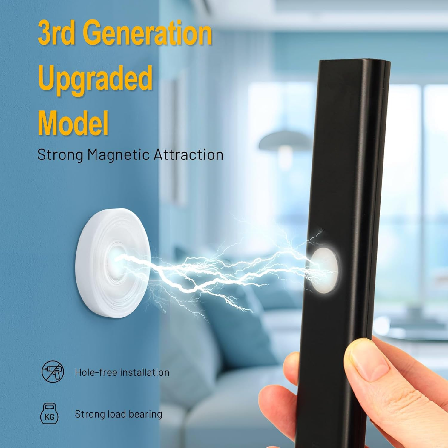 7Pcs Magnetic Remote Control Holder Wall Mount Holders Self-Adhesive Wall Mount Remote Holder Remote Control Organizers for Tv Backside as Well as Tv Fan and Air Conditioner Remote Controls image number 4