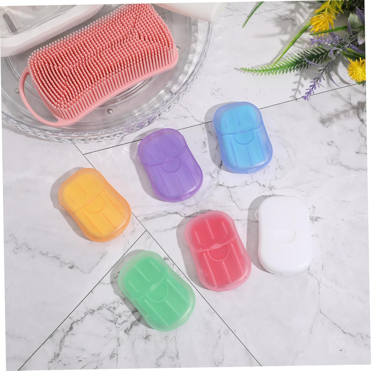 GANAZONO 120Sheets Travel Camping Accessory Paper Soap Portable Travel Soap for Outdoor Activities image number 4